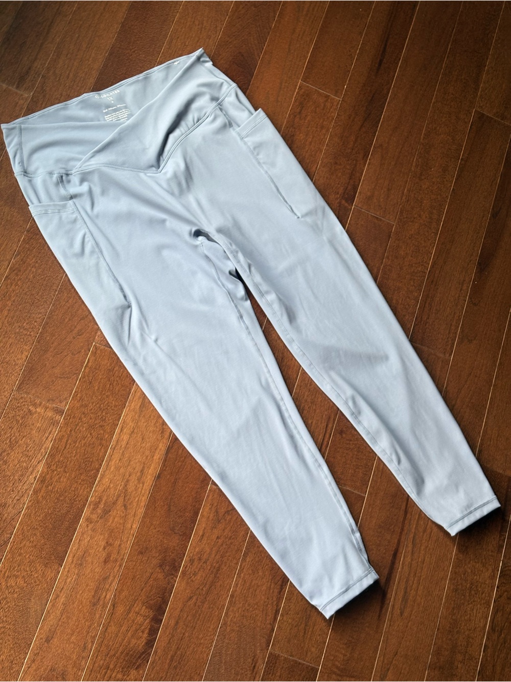 Blogilates Blue Gray High Rise Leggings Yoga Activewear Side Pockets Women’s 1X